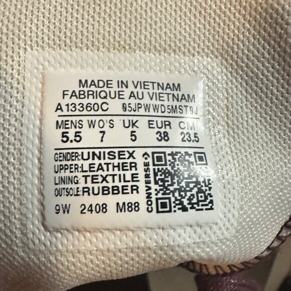 Converse Run Star Trainer Ox Sz 7 Womens Casual Shoes Suede Burgundy A13360C New - Picture 12 of 12